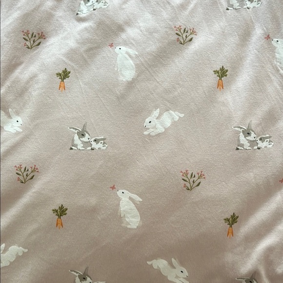 Kyte BABY Blush Rabbit Sleep Sack with Bunny and Carrot Design pink - Picture 5 of 8